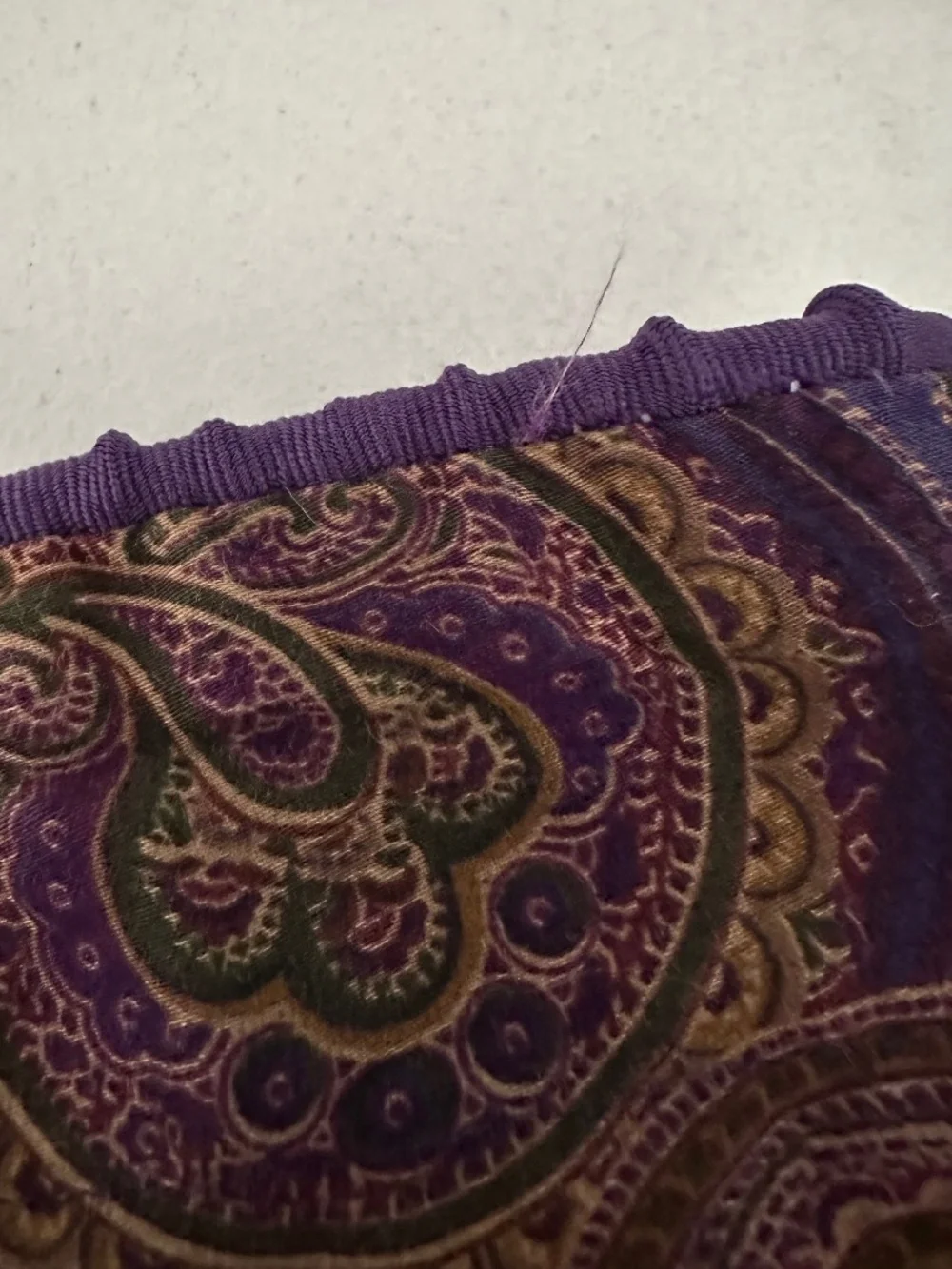 Lot (2) Ralph Lauren Chaps Preston Pillow Shams Cases Standard Purple Paisley